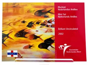 Netherlands Antilles, Dutch Administration, Beatrix, Official Annual Mint Set 2002 (8) in original packaging, KM MS23, UNC