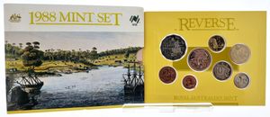 Australia, British Colony, Elizabeth II, Official Annual Mint Set 1988 (8) in original packaging, KM MS21, UNC