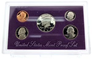 United States of America, Republic, Official Annual Proof Set 1991S (5) in original packaging, KM PSNL, PROOF