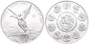 Mexico, Estados Unidos, 1 Onza Silver 2018, Winged Victory, KM 639, UNC