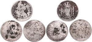 China, Empire, Good lot with 3 different Silver coins from Mexico and Spain in various grades with many Chinese Countermarks... 