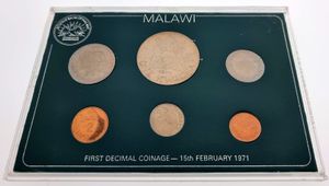 Malawi, Republic, Official Annual Mint Set 1971 (6) in original packaging, KM MS1, UNC