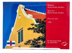 Netherlands Antilles, Dutch Administration, Beatrix, Official Annual Mint Set 1996 (7) in original packaging, KM MS17, UNC