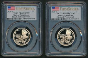 United States of America, Republic, 1 Dollar Aluminum-Bronze 2020S, Native American Dollar - Elizabeth Peratrovich, KM New, PCGS Graded PR-69DCAM