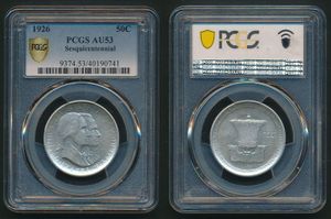 United States of America, Republic, 1/2 Dollar Silver 1926, U.S. Sesquicentennial, KM 160, PCGS Graded AU-53