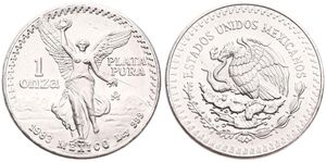 Mexico, Estados Unidos, 1 Onza Silver 1983, Libertad - Winged Victory, KM 494.1, UNC