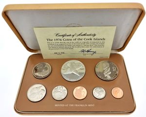 Cook Islands, New Zealand Dependency, Official Annual Proof Set 1976 (8) in original packaging, KM PS9, PROOF