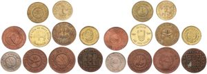 Nepal, Kingdom, Mixed Reigns, Very good lot with 10 different older Nepalese circulation type coins including better items, VF/XF