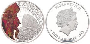 Fiji, Republic, 1 Dollar Silver Plated Copper-Nickel 2012, Multicolor Carnival in Rio de Janeiro, KM 200, PROOF