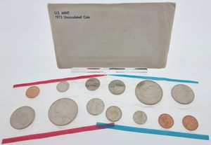 United States of America, Republic, Official Annual Mint Set 1973 (13) in original packaging, KM MSNL, UNC