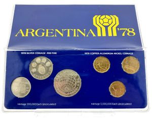Argentina, Republic, Official Annual Mint Set 1978 (6) in original packaging, KM MS5, UNC