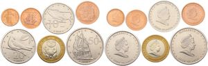 Cook Islands, New Zealand Dependency, 1, 2, 5, 10, 20, 50 Cents & 1 Dollar 2010, Various new designs, KM 756/762, UNC