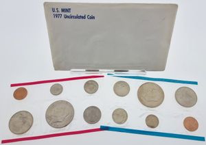 United States of America, Republic, Official Annual Mint Set 1977 (12) in original packaging, KM MSNL, UNC