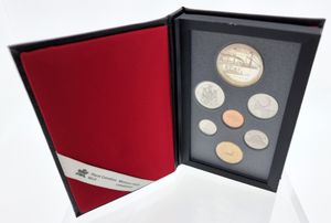 Canada, Confederation, Elizabeth II, Official Annual Proof Set 1991 (7) in original packaging, KM PS16, PROOF (including Silver Dollar !)