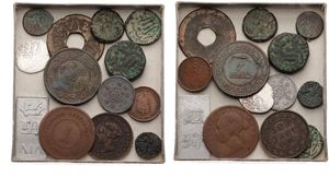 World, Mixed Countries, Very good lot with 12 different older coins in nice grades, mostly scarcer items some in higher grades... 