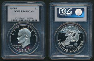 United States of America, Republic, 1 Dollar Copper-Nickel 1978S, Eisenhower Dollar, KM A203, PCGS Graded PR-69DCAM