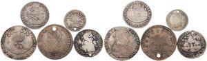 Bolivia, Republic, Very good lot with 5 older Silver coins in nice grades, mostly different types including better items...