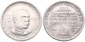 United States of America, Republic, 1/2 Dollar Silver 1946S, Booker T. Washington, KM 198, UNC