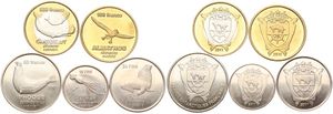 Crozet Islands, French Territory, 10, 20, 50, 100 & 500 Francs 2011-2013, Various animal designs, KM X New, UNC