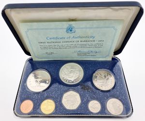 Barbados, Commonwealth, Official Annual Proof Set 1973 (8) in original packaging, KM PS1, PROOF