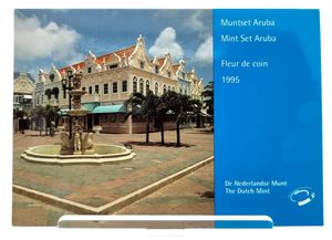 Aruba, Dutch Dependency, Beatrix, Official Annual Mint Set 1995 (6) in original packaging, KM MS11, UNC