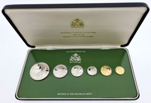 Guyana, Republic, Official Annual Proof Set 1978 (6) in original packaging, KM PS7, PROOF