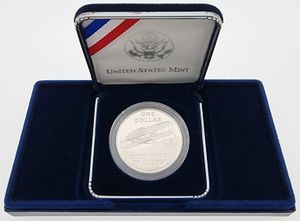 United States of America, Republic, 1 Dollar Silver 2003P, First Flight Centennial, KM 349, PROOF