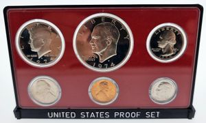 United States of America, Republic, Official Annual Proof Set 1974S (6) in original packaging, KM PSNL, PROOF