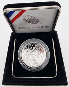 United States of America, Republic, 1 Dollar Silver 2020P, Basketball Hall of Fame, KM New, PROOF 