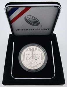 United States of America, Republic, 1 Dollar Silver 2013P, 5-Star Generals Marshall & Eisenhower, KM 553, PROOF 