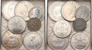 World, Mixed Countries, Very good lot with 7 different modern SILVER coins in nice grades, mostly better items in higher grades... 