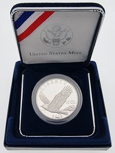 United States of America, Republic, 1 Dollar Silver 2008P, American Bald Eagle, KM 439, PROOF