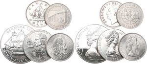 World, Mixed Countries, Very good lot with 5 different modern silver coins in high grades including some scarcer items...