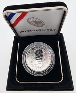 United States of America, Republic, 1 Dollar Silver 2019P, 50th Anniversary of Apollo 11, KM New, PROOF 