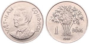 Vietnam, Republic, 1 Dong Copper-Nickel 1960, Bust of Ngo Dihn Diem left, KM 5, UNC