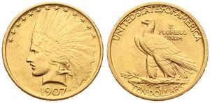 United States of America, Republic, 10 Dollars Gold 1907, Indian Head, KM 125, A.XF (*)