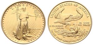 United States of America, Republic, 10 Dollars Gold MCMLXXXVI (1986), American Eagle, KM 217, UNC (*)