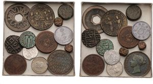 World, Mixed Countries, Very good lot with 12 different older coins in nice grades, mostly scarcer items some in higher grades... 