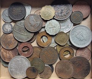 India-British, Colony, Very good lot with 45 older British India coins in nice grades, many different types including scarcer items and many higher grades... 