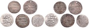 Islamic and Arabian Coins, Mixed Reigns, Good lot with 5 different ancient Silver coins from various reigns and places in nice grades including some scarcer items...