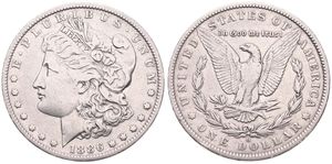United States of America, Republic, 1 Dollar Silver 1886O, Morgan dollar, KM 110, VF