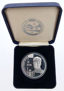 Belgium, Kingdom, Albert II, 5 Ecu Silver 1998, 50th Anniversary of the Universal Declaration of Human Rights, Morin M/EC34, PROOF in original box