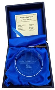 Congo Democratic Republic, Republic, 10 Francs in Acrylic 2005, Sailing training vessel Amerigo Vespucci, KM 218, UNC (Comes in original packaging including certificate)