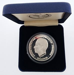 Belgium, Kingdom, Baudouin I, 5 Ecu Silver 1993, Belgian Presidency of the European Union, Morin M/EC26, PROOF in original box