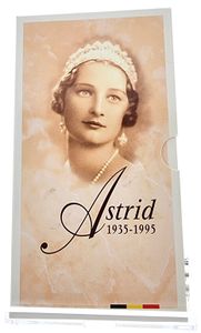 Belgium, Kingdom, Albert II, 250 Francs Silver 1995, 60th Anniversary of the Death of Queen Astrid, Morin 971, PROOF in original packaging