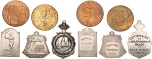 Belgium, Kingdom, Albert I, Good lot with 5 different Medals & Tokens 1930, Exposition Universelle d'Anvers / Wereldtentoonstelling van Antwerpen, VF/XF