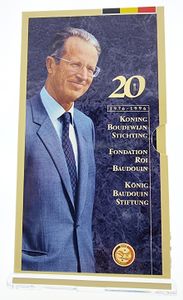 Belgium, Kingdom, Albert II, 250 Francs Silver 1996, 20th Anniversary of the King Baudouin Foundation, Morin 973, PROOF in original packaging