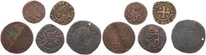 Spanish Netherlands, Mixed Reigns, Very good lot with 5 different ancient circulation type coins from the Spanish Netherlands in various grades including special items...