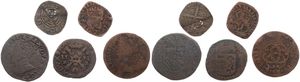 Spanish Netherlands, Mixed Reigns, Very good lot with 5 different ancient circulation type coins from the Spanish Netherlands in various grades including special items...