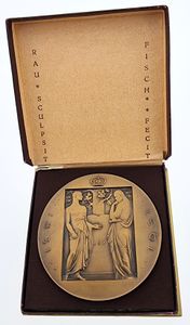 Belgium, Kingdom, Albert I, Medal in Bronze 1931 by Rau, Honderdjarig bestaan der Belgische wetgevende kamers - Aan Cnudde, Volksvertegenwoordiger, UNC